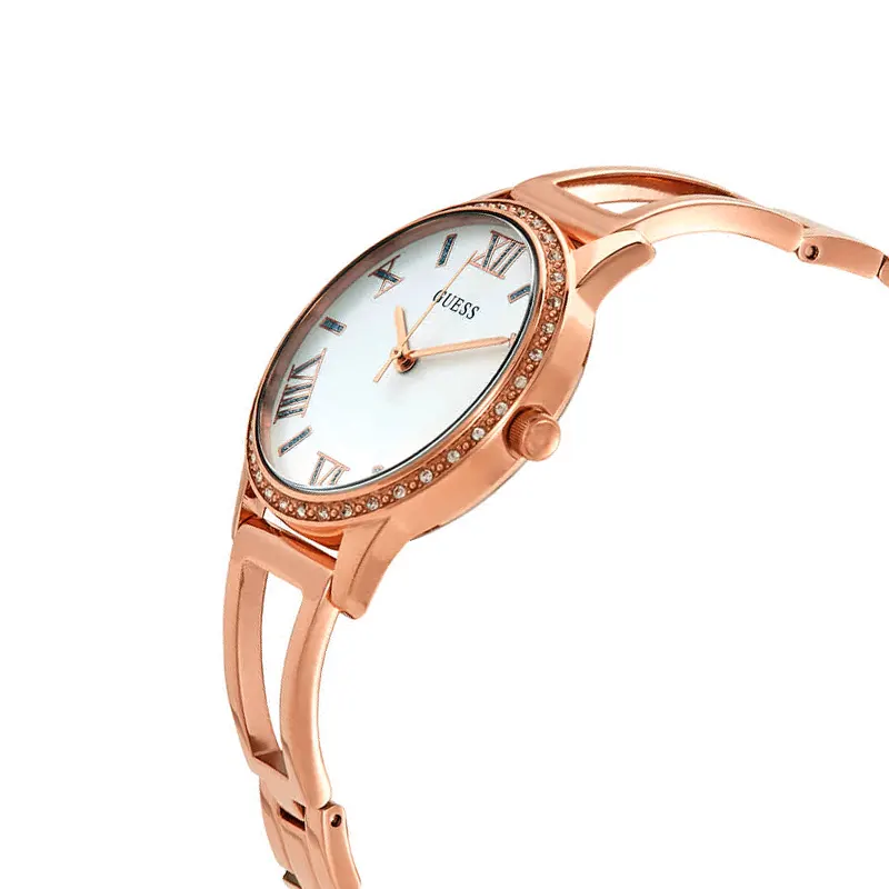 Guess Lucy White Dial Rose Gold-tone Casual Ladies Watch- W1208L3